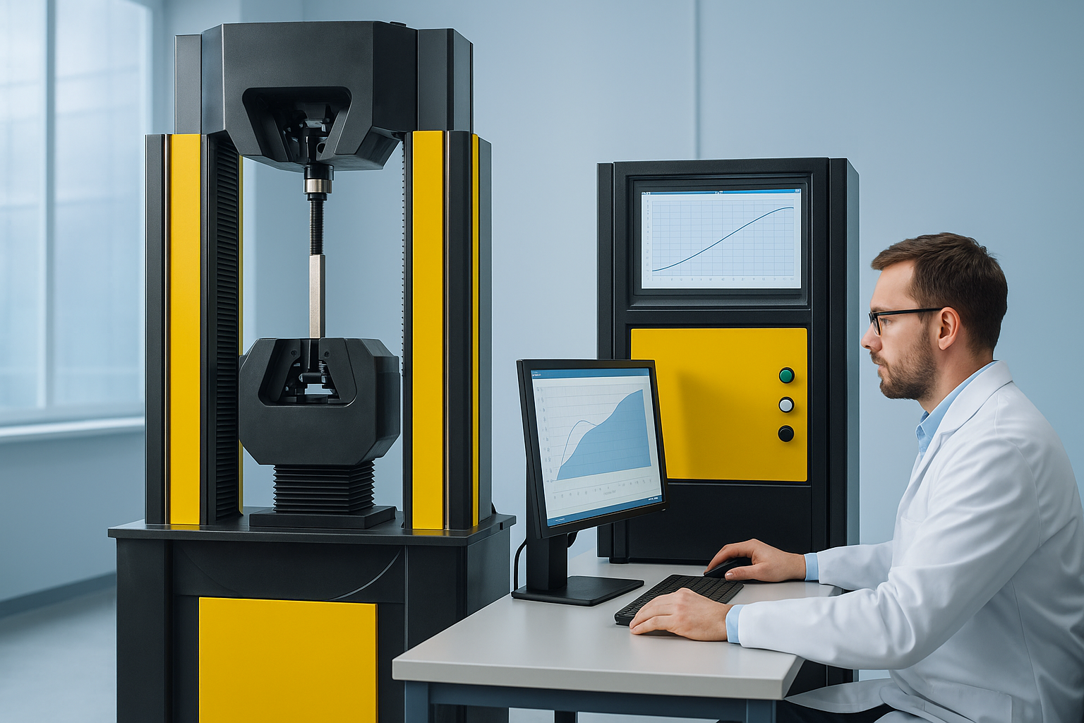 Испытание арматуры на растяжение